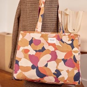 Brand New Sezane Floral Tote Bag